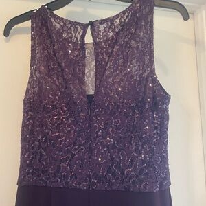 London Times Plum Sequin Dress
